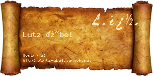 Lutz Ábel névjegykártya