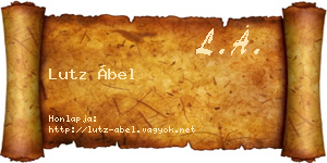Lutz Ábel névjegykártya
